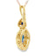 Sapphire Diamond Fashion Pendant in 10KT Yellow Gold