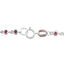 Pulsera de Rubí y Diamante en Oro Blanco de 14KT