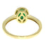 Natural .94ct Emerald and Diamond Ring in 14KT Yellow Gold