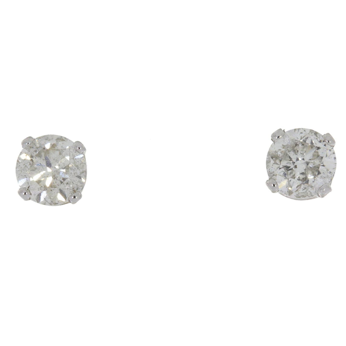 Pendientes de diamante natural de 0.75ct en oro blanco de 14KT