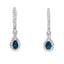 .80ct Sapphire Diamond Dangle Earrings in 10KT White Gold