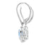 Aquamarine Diamond Dangle Earrings in 10KT White Gold