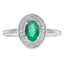 Genuine .49ct Emerald Diamond Ring in 10KT White Gold
