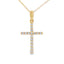 .13ct Diamond Cross Pendant in 14KT Yellow Gold