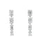 Boucles d'oreilles pendantes en diamant cultivé en laboratoire en or blanc 14KT
