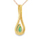 .37ct Pendentif Émeraude et Diamant en Or Jaune 10KT