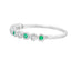 Emerald Diamond Stackable Band Set in 14KT White Gold