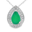 Pendentif de mode en diamant de calcédoine en or blanc 10KT