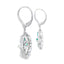 1.44ct Emerald Diamond Dangle Earrings in 14KT White Gold