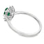 Genuine .43ct Emerald Diamond Ring in 10KT White Gold