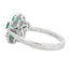Anillo de Zirconia Esmeralda Genuina de 1.01ct en Plata de Ley
