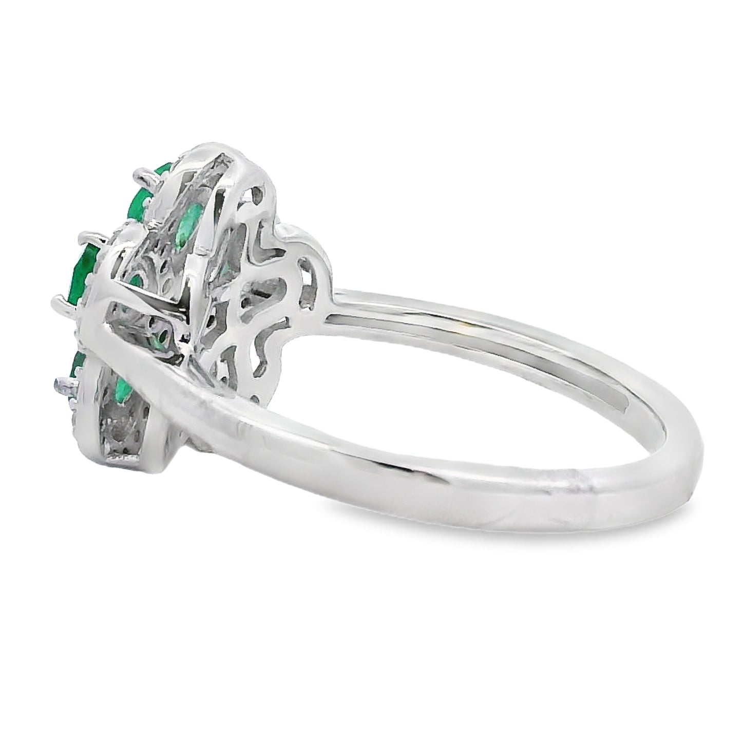 Anillo de Zirconia Esmeralda Genuina de 1.01ct en Plata de Ley
