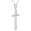 Colgante de Cruz de Diamante de 0.25ct en Oro Blanco de 14KT