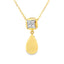 Pendentif de mode en diamant naturel de 0,04 ct en or jaune 10KT