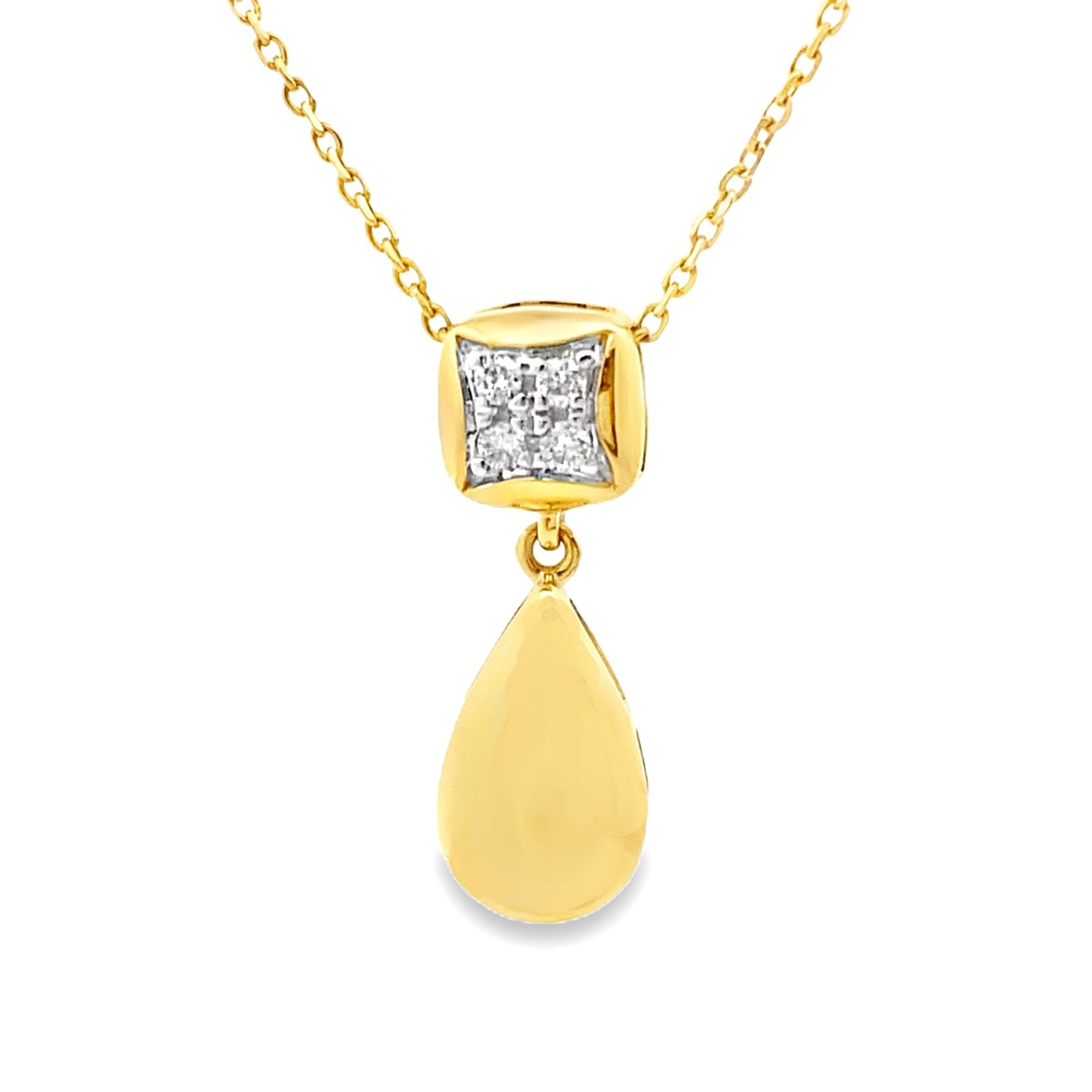 Pendentif de mode en diamant naturel de 0,04 ct en or jaune 10KT