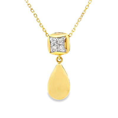 Natural .04ct Diamond Fashion Pendant in 10KT Yellow Gold