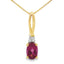 Rhodolite Garnet Pendant in 10KT Yellow Gold