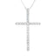 Pendentif croix en diamant de 0,38 ct en or blanc 14KT