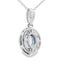 Mystic Fire Topaz Pendant in 10KT White Gold