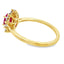 Genuine .63ct Ruby and Diamond Ring in 10KT Yellow Gold