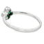 Genuine .15ct Emerald Diamond Ring in 10KT White Gold