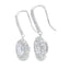 Pendientes colgantes de Moissanite de 8.33ct en plata esterlina