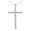 Pendentif Croix en Diamant de 0,33 ct en Or Blanc 14KT