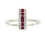 Genuine .30ct Ruby and Diamond Ring in 14KT White Gold