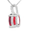 Colgante de Granate y Diamante de 1.34ct en Oro Blanco de 10KT