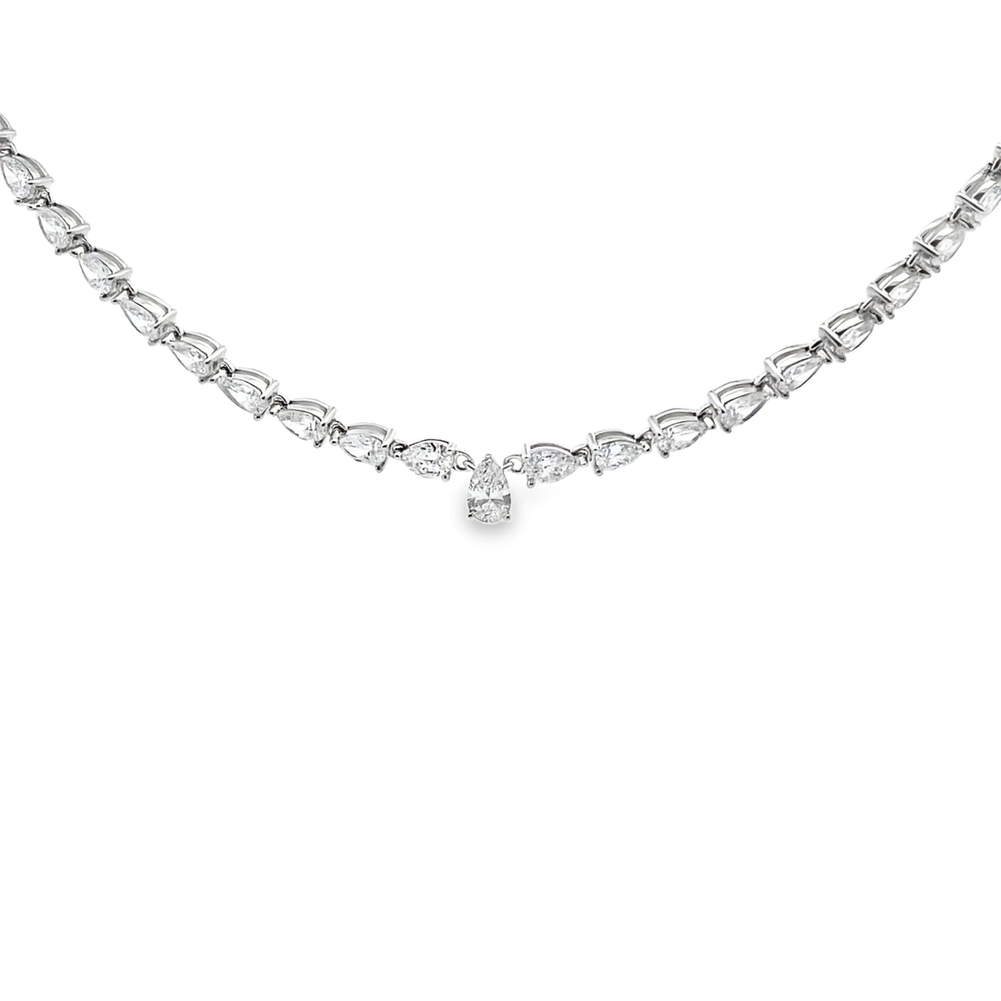 Collier Tennis en Diamant Lab Grown de 15,00 ct en Or Blanc 14KT