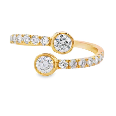 Bague en diamant cultivé en laboratoire de 0,81 ct en or jaune 14KT