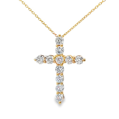 .56ct Diamond Cross Pendant in 14KT Yellow Gold