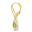 .96ct Peridot and Diamond Dangle Earrings in 10KT Yellow Gold