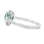 Anillo de Diamante de Chalcedonia Natural de 0.55ct en Oro Blanco de 10KT