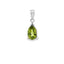 Pendentif en péridot naturel de 0,83 ct en or blanc 10KT