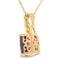 Colgante de Granate y Diamante de 1.63ct en Oro Amarillo de 10KT