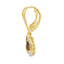 .87ct Quartz Diamond Dangle Earrings in 10KT Yellow Gold