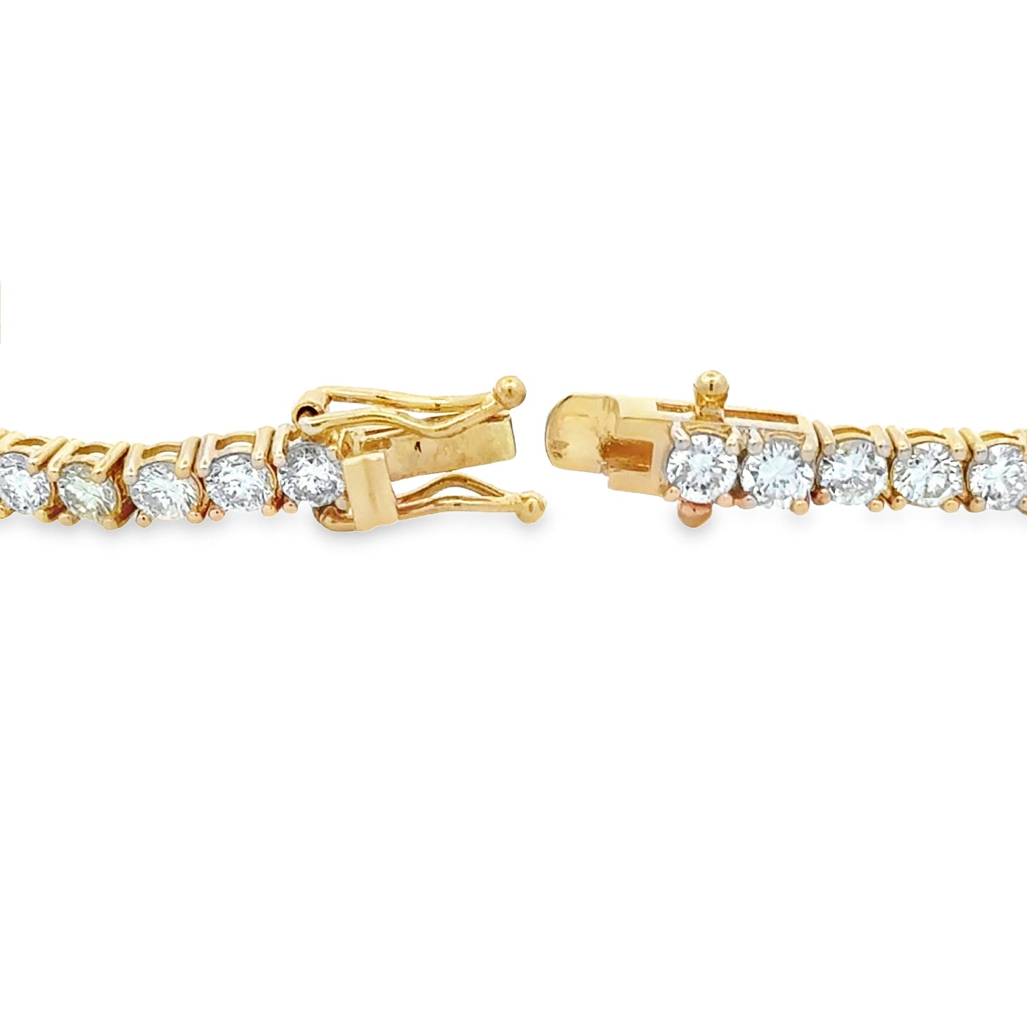 Bracelet de tennis en diamant naturel de 5,50 ct en or jaune 18KT
