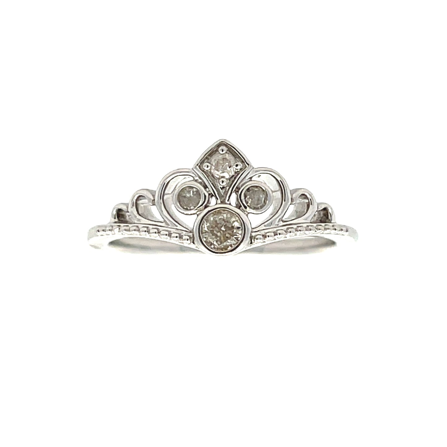 Genuine .17ct Diamond Ring in Sterling Silver