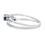 Bague en Saphir Naturel de 0,61 ct avec Diamants en Or Blanc 14KT