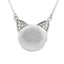 Natural Diamond Animal Pendant in Sterling Silver