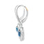 .89ct London Blue Topaz Dangle Earrings in 10KT White Gold