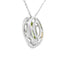 .52ct Colgante de Peridoto y Diamante en Oro Blanco de 10KT