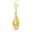 Peridot and Diamond Pendant in 14KT Yellow Gold