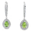 .96ct Peridot Diamond Dangle Earrings in 10KT White Gold