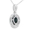 .53ct Pendentif en Onyx et Diamant en Or Blanc 10KT