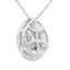 Mystic Fire Topaz Pendant in 10KT White Gold