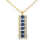 Sapphire Diamond Fashion Pendant in 14KT Yellow Gold