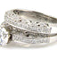 .54ct Ensemble de Bagues de Fiançailles de Style Antique en Or Blanc 18KT