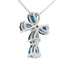 .82ct Sapphire Cross Pendant in 10KT White Gold